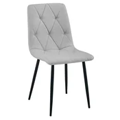 BE Stol LIBRA - svetlo sivo blago/črne noge x 1