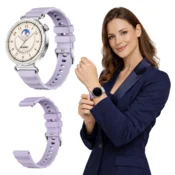 Pašček za Huawei Watch GT 4 5 6 41mm Klasični elegantni pašček vijoličen 18mm