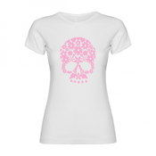 Woman T shirt Flower skull