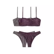 The Set Bikini  siva / robida / bela