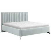 Hom`in OBLAZINJENA POSTELJA 140 cm x 200 cm , tekstil modrosiva