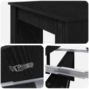 Vidaxl Jedilna miza 240 x 85 x 75 cm Inženirski les Črni hrast