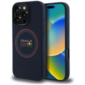shumee Ovitek Red Bull MagSafe za iPhone 16 Pro Max z rdečim obročem in temno modrim vzorcem