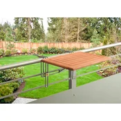Gardenson VISEČA MIZA ZA BALKON les, kovina naravne barve