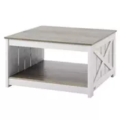 VEVOR Kvadratna klubska mizica 80x80x455 cm siva in bela