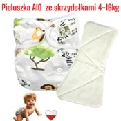 shumee Večnamenska plenica Coolmax z žepom in krili SAFARI NappiMe