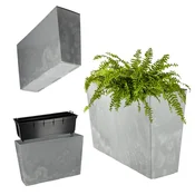 KADAX Visok cvetlični lonec z vložkom 19x56 cm, siv beton