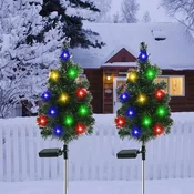 Novogodišnje solarne lampe jelke 2 komada