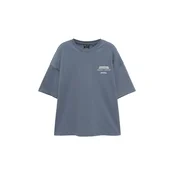 Pull&Bear Majica safir/svetlo siva/bela