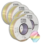 Professional Lab 5x Silk PLA Mavrica Svetle Barve filament 1.75mm - Professional Lab Sijajni Filament za 3D Tisk (1kg Kolut)