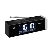 LENCO Lenco, DAB+/FM/Bluetooth 5.0 radio budilka LED zaslon dvojna budilka, Črna, (5000231722)