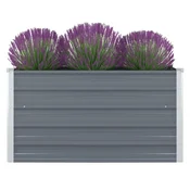 Vidaxl Dvignjeno cvetlično korito 100x100x45 cm pocinkano jeklo