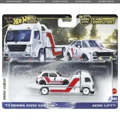Hot Wheels: Aero Lift Premium avtovleka in 73 Honda Civic Custom avtomobilček 1/64 - Mattel