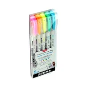 Komplet flomastrov, dvostranskih, ZEBRA Mildliner Fluorescent, 5 barv, 5 kosov
