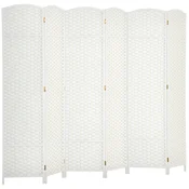 HOMCOM HOMCOM paravan polipropilen, borovina 240D x 1,6Š x 170V cm bel, (5000235506)