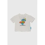 Emporio Armani  Otroška bombažna majica  x The Smurfs