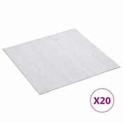 shumee Samolepilne talne plošče 20 kosov PVC 1,86 m2 bele