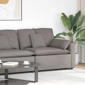 Modularni kauc s naslonom za ruke i jastucima, taupe 100 cm
