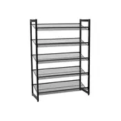 Songmics Stojalo za čevlje 5-nadstropno 74x305x1038 cm črno