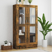 vidaXL Vitrina dimljeni hrast 82,5x30,5x150 cm konstruiran les