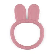 PETITE&MARS Silikonsko grizalo Bunny Dusty Rose 0m+