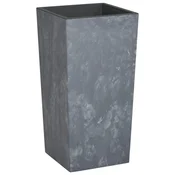 Vidaxl Korito z odstranljivo notranjostjo sivo 21/49 L PP beton