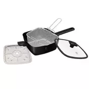 Berlingerhaus Ponev s titanovo prevleko BH-8279 square with steamer and basket 24x24x9 cm Monaco Collection