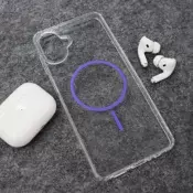 Maska Mag Case Clear Slim za Samsung A17 5G/ A175F ljubicasta