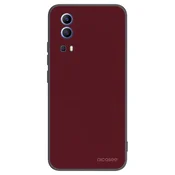 Silikonski črni ovitek za Vivo Y52 5G - Burgundy red