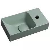 PICCOLINO betonski umivalnik 30,8x17cm, mešalnik na desni strani, zelen - Zelena - 30,8x10,6x17 cm - Sapho - SMALL - 24 - Beton - Lepilo - Pravokotnik - 308 - 106 - 170 - 14