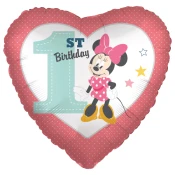Amscan Folijski balon Minnie - Prvi rojstni dan 43 cm