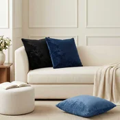 vidaXL Dekorativna blazina 2 kos HEERLEN Temno modra 55 x 55 cm Flanel
