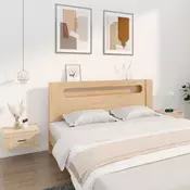 Vidaxl vidaXL Stenske nočne omarice, komplet 2 kosov, hrast sonoma, 50x36x25 cm