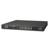 PLANET FGSW-1822VHP network switch Unmanaged L2 Fast Ethernet (10/100) Power over Ethernet (PoE) 1U Black (FGSW-1822VHP)