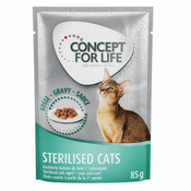 Concept for Life Sterilised Cats - v omaki - Varčno pakiranje: 48x85 g