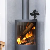 Northix Ventilator črne peči brez elektrike