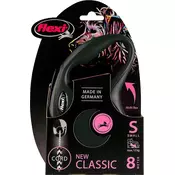 Flexi New CLASSIC - ČRN - vrvica 8m - S