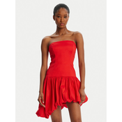 Bardot Cocktail obleka Alyna Straples Mini 59981DB Rdeča Slim Fit