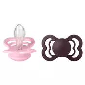 bibs® simetrična duda supreme silicone baby pink & plum
