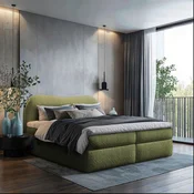 Chameo POSTELJA Z VZMETNICO 200 cm x 200 cm , tekstil zelena