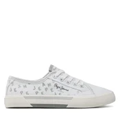 Tenis superge Pepe Jeans Brady Shine G PGS30562 Bela
