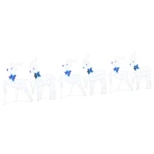 LED Rijecni jeleni 6 pcs Bijelo tkanina