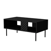 Klubska mizica Cama LUCCA, 100x55, črna, 4 kovinske noge