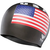 Tyr latex swim cap usa črna