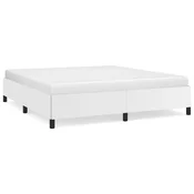 Vidaxl Posteljni okvir bel 160x200 cm umetno usnje