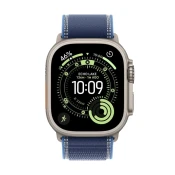 Apple Watch Ultra 3 Cellular 49mm Natural Titanium Case with Blue/Bright Blue Trail Loop - S/M