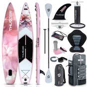 THUNDER Napihljiva SUP deska – 365 cm stabilna, 15 cm debela, komplet z veslom in sedežem (nosilnost 150 kg) THUNDER ROSEA, (5000091311)