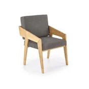 Fotelja Houston 1693 Siva, 90x61x67cm, Tkanina, GambeNoge: Drvo