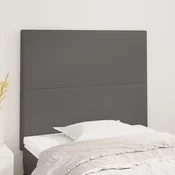 Uzglavlje sivo 90x5x118/128 cm umjetna koža