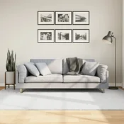 Vidaxl Preproga OVIEDO s kratkimi vlakni siva 160x230 cm